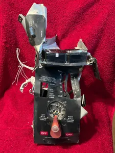 CRUSHED PANEL OUT OF A CIRRUS WITH FUEL QUANTITY OXYGEN FLAPS SWITCHES
